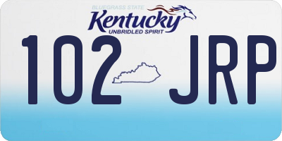 KY license plate 102JRP
