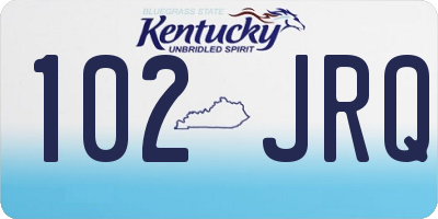 KY license plate 102JRQ