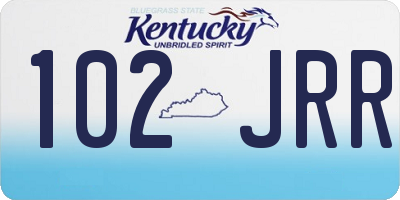 KY license plate 102JRR