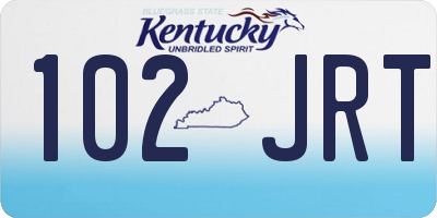 KY license plate 102JRT