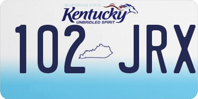 KY license plate 102JRX