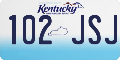 KY license plate 102JSJ