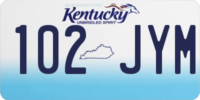 KY license plate 102JYM