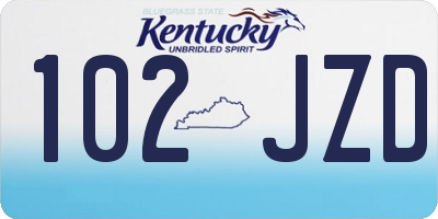 KY license plate 102JZD