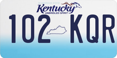 KY license plate 102KQR