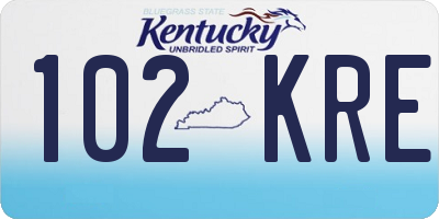 KY license plate 102KRE