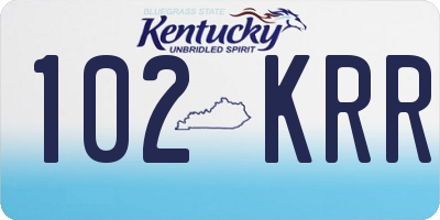 KY license plate 102KRR