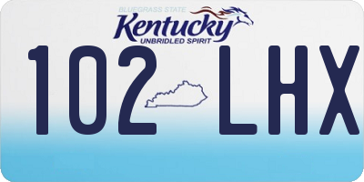 KY license plate 102LHX