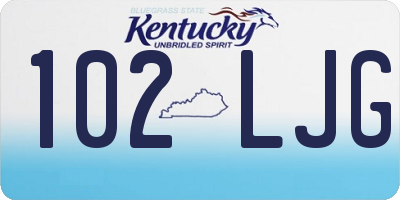 KY license plate 102LJG
