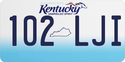 KY license plate 102LJI