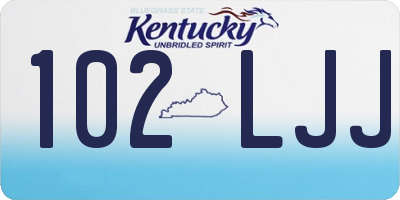 KY license plate 102LJJ