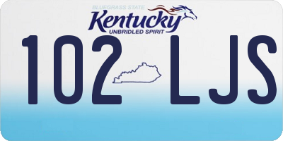 KY license plate 102LJS