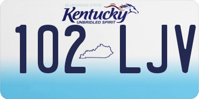 KY license plate 102LJV