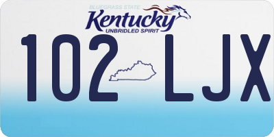 KY license plate 102LJX