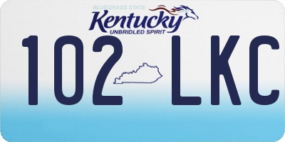 KY license plate 102LKC