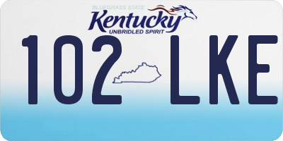 KY license plate 102LKE