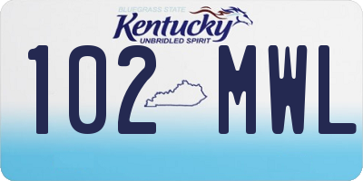 KY license plate 102MWL