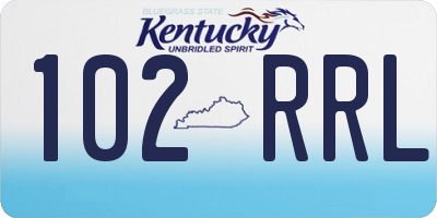 KY license plate 102RRL
