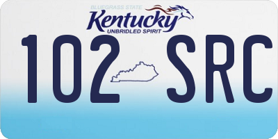 KY license plate 102SRC