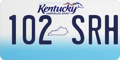 KY license plate 102SRH