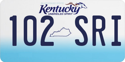 KY license plate 102SRI