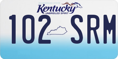 KY license plate 102SRM