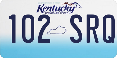 KY license plate 102SRQ