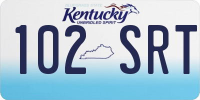 KY license plate 102SRT