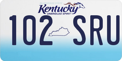 KY license plate 102SRU