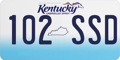KY license plate 102SSD
