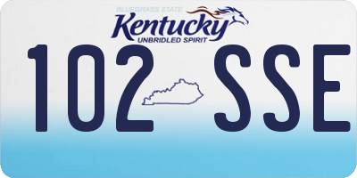KY license plate 102SSE
