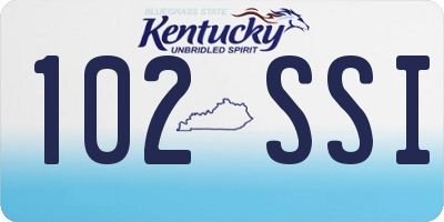 KY license plate 102SSI