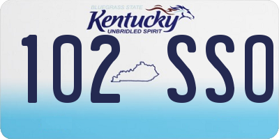 KY license plate 102SSO