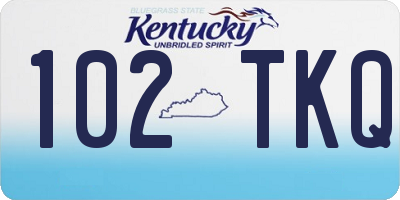 KY license plate 102TKQ