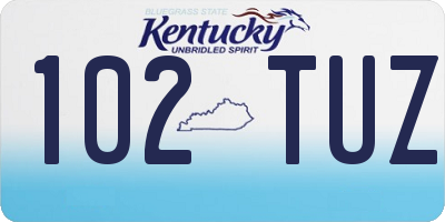 KY license plate 102TUZ