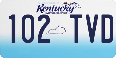 KY license plate 102TVD