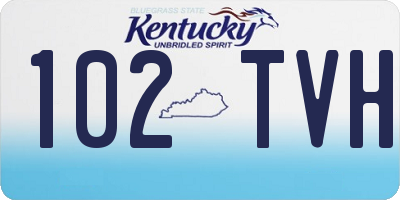 KY license plate 102TVH
