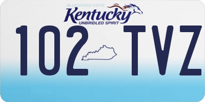 KY license plate 102TVZ
