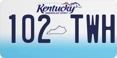 KY license plate 102TWH
