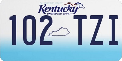 KY license plate 102TZI