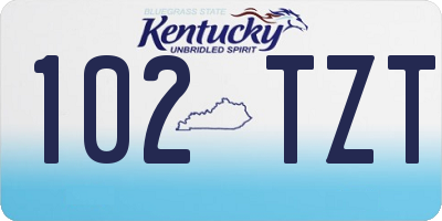 KY license plate 102TZT
