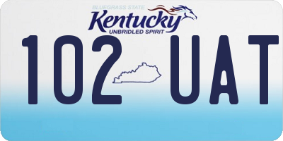KY license plate 102UAT