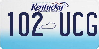 KY license plate 102UCG