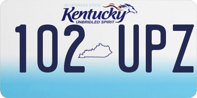 KY license plate 102UPZ