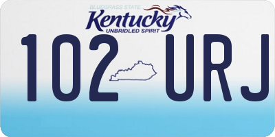 KY license plate 102URJ