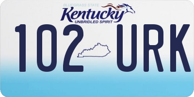 KY license plate 102URK