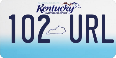 KY license plate 102URL