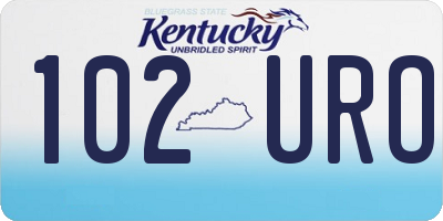 KY license plate 102URO