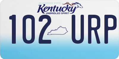 KY license plate 102URP