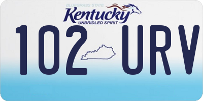 KY license plate 102URV